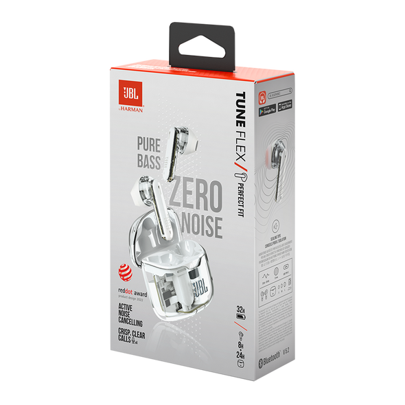 JBL Tune Flex Ghost Box Image Side White 1605x1605 - JBL Tune Flex Ghost Edition